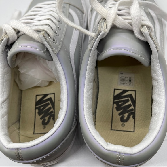 Vans Old Skool Metallic Iridescent Purple Lace Up Sneakers Women 8.5 Men 7 EUC - Picture 5 of 10